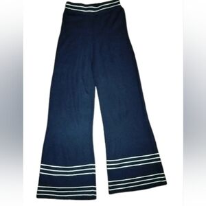All:Row Women's Wide-Leg Pants Striped Medium Blue
